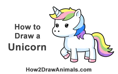 How To Draw A Unicorn Cartoon Video Step By Step Pictures