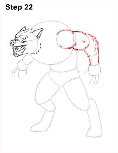 How to Draw Growling Snarling Scary Angry Werewolf 22