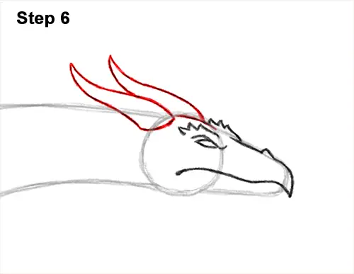 How to Draw a Wind Dragon Flying Wings 6