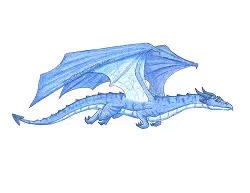 How to Draw a Blue Wind Dragon Wings Color