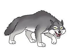 How to Draw a Growling Cartoon Wolf