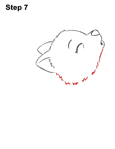 How to Draw Cute Little Cartoon Wolf Pup Cub Howling 7