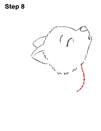 How to Draw Cute Little Cartoon Wolf Pup Cub Howling 8