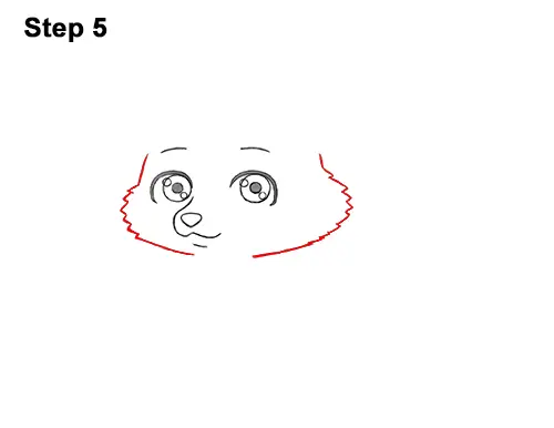 How to Draw a Cute Cartoon Gray Wolf Chibi Kawaii 5