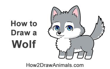 chibi wolf drawing