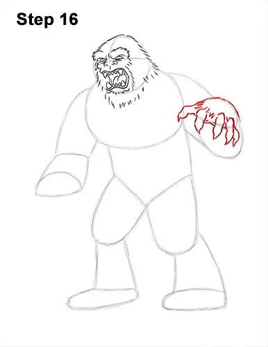 How to Draw a Yeti Abominable Snowman Monster 16